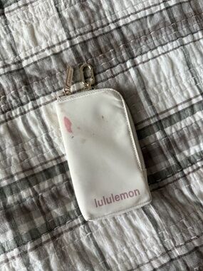 lululemon rehab White & Pink Phone Pouch with Zip & Clip